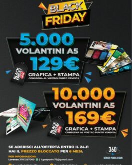 OFFERTA BLACK FRIDAY VOLANTINI